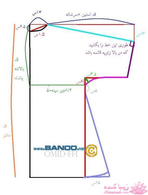 آموزش دوخت مانتو عبایی