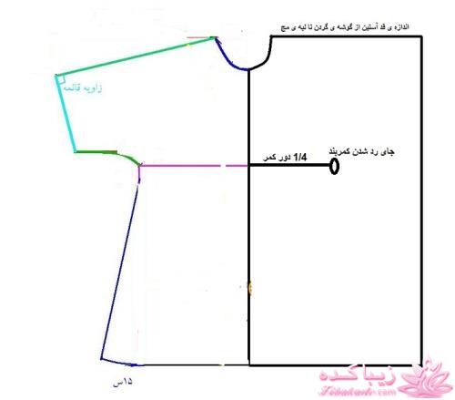 آموزش دوخت مانتو عبایی