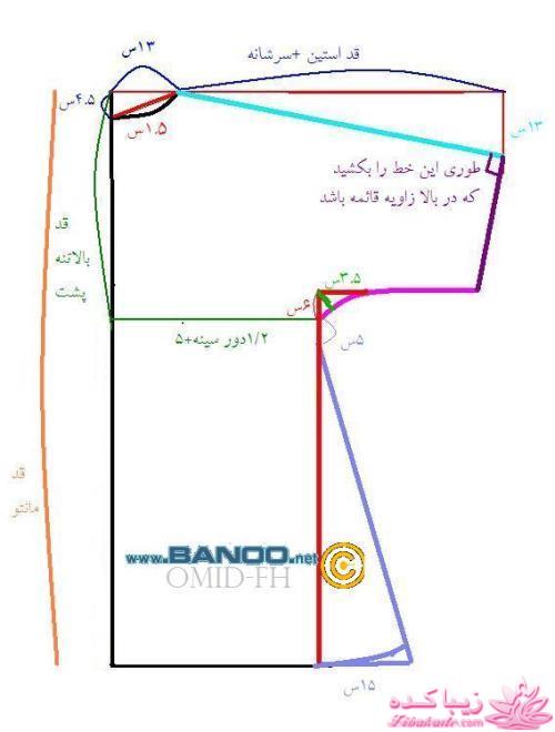 آموزش دوخت مانتو عبایی