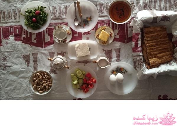 تزیین میز غذای خودمونی