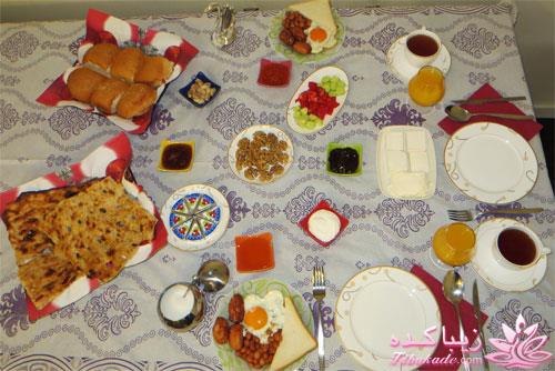 تزیین میز غذای خودمونی