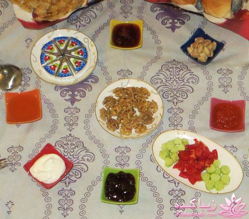 تزیین میز غذای خودمونی